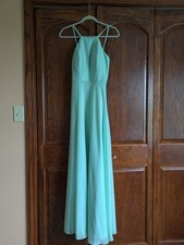 Formal Bridesmaid or Prom Gown, Mint Green, Size Sm, Full Length