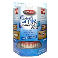 Instant Smile Comfort Fit Flex Natural Shade Upper Dental Veneer Cosmetic Teeth