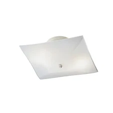 7260WH Kichler Lighting Ceiling Space 2 Light 12 inch White Flush Mount Light