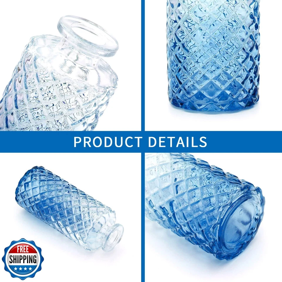 Brajttt Bud Vase Set of 25, Dark Blue Vases, Glass Bud Vases in Bulk, Small V - Image 4 of 4