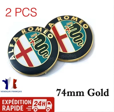 Logo emblèmes Pour Alfa Romeo 74mm capot/coffre avant arrière accessoires auto ✅