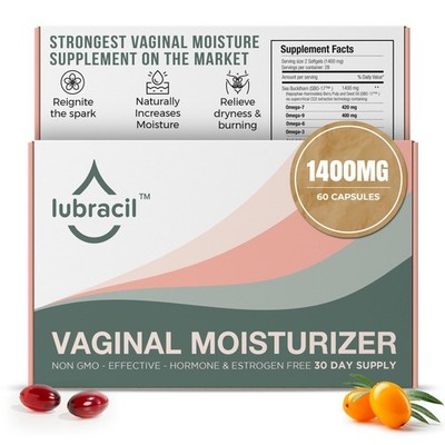 Vaginal Moisturizer Sea Buckthorn Oil Omega 7 Supplement Dryness Relief 60 Pills