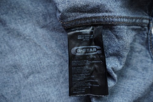G-Star Raw Denim Arc 3D Shirt L/S mens Pearl Snap Long Sleeve top size 2XL XXL - Picture 8 of 8