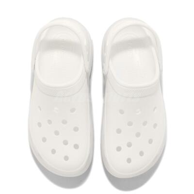 NWT $75 Crocs Men 12 Classic Crush Platform Clog slip On shoes sandals white Crocs Classic Crush Platform Clog White Mens 11 Women main image 3