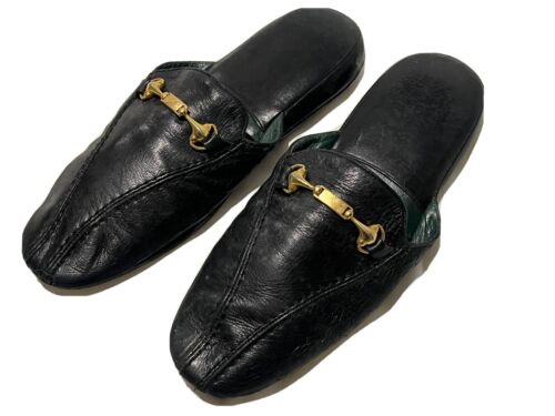 Gucci Vintage GG Logo Monogram Slipper Loafers