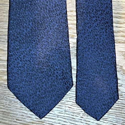 £160 ROBERTO CAVALLI MENS NAVY CHEETAHSKIN STYLE PRINT SILK TIE MADE IN ITALY Y7 - Picture 7 of 8