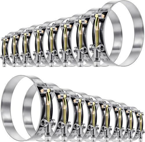 16 Pezzi 8 Misure Morsetti per Tubo a T, 304 Acciaio Inox Resistente Morsetto per Tubo Asso - Foto 10 di 12