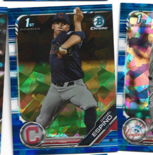 Daniel Espino 2019 Bowman Chrome Draft Sapphire 1st Card   78/99