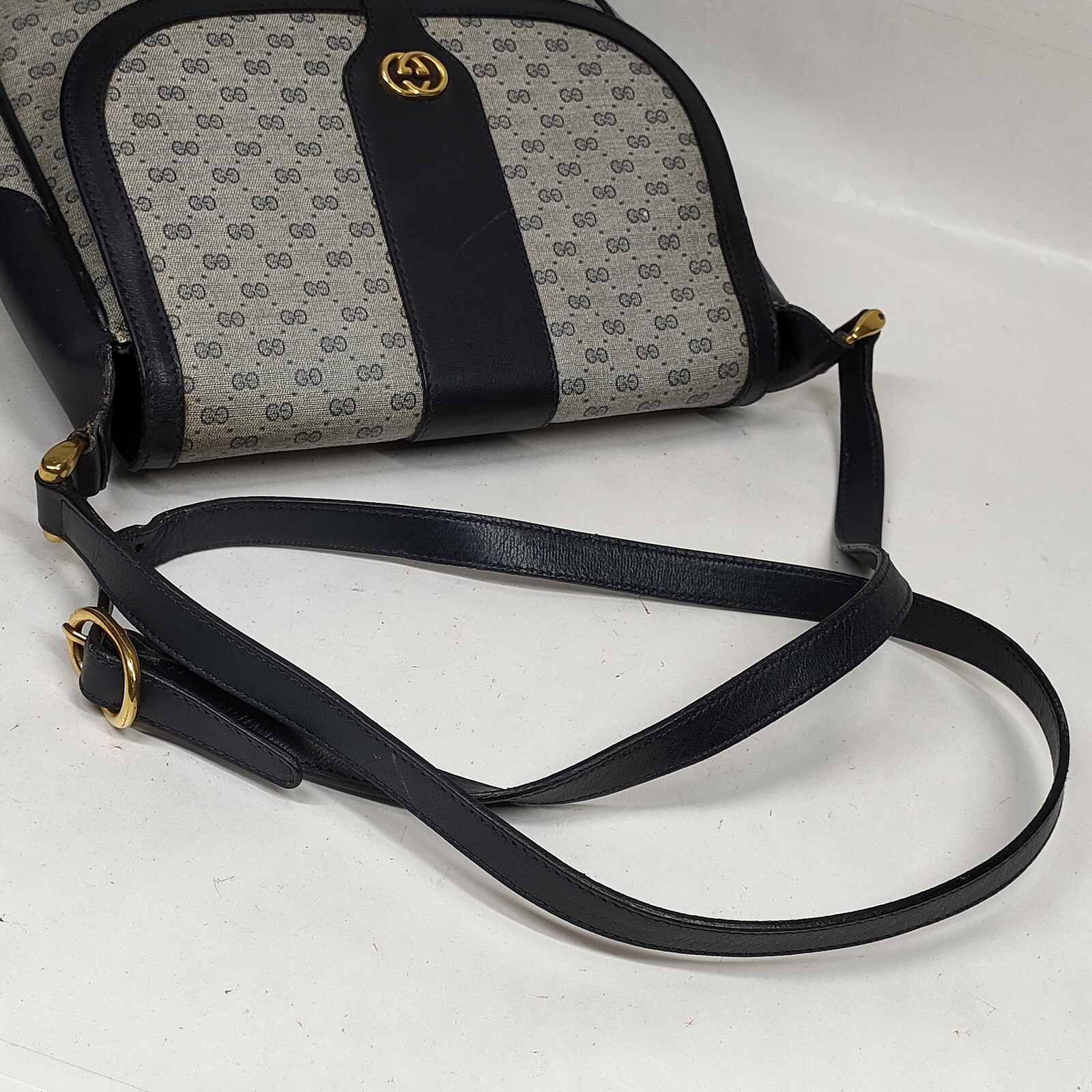 Vintage Gucci Crossbody bag Navy Blue PVC 2450474 eBay