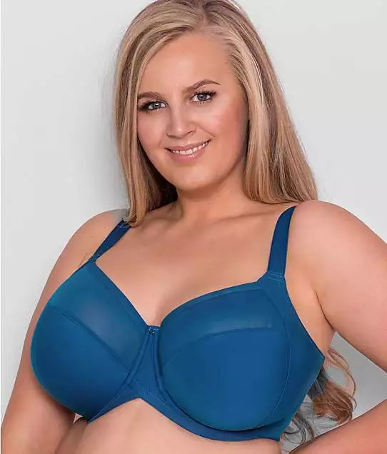 CURVY KATE Deep Blue Wonderfull 4 Part Full Cup Bra US 42F UK