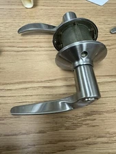 Schlage Accent Door Handle Levers Satin Nickel Bed and Bath F40 V ACC 619