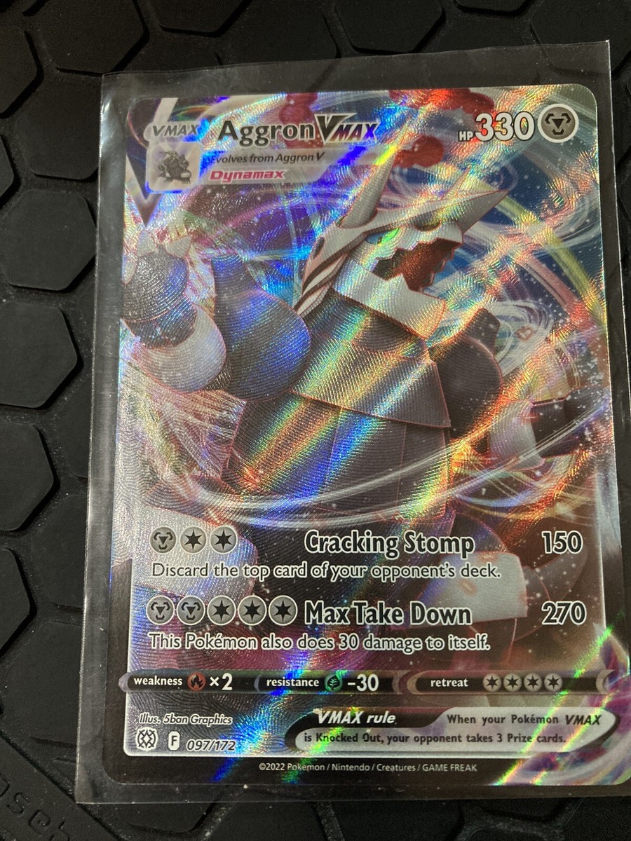 pokemon cards at target stores Aggron Vmax Full Art Ultra Rare Brilliant Stars 097/172, NM Pokemon Ca