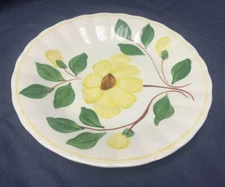 Blue Ridge Southern Potteries Yellow Nocturne Saucer 6”