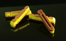 4x Shimano kompatible Bremsbeläge kork-gelb für Carbonfelgen Ashima kool Rennrad