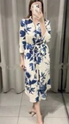 ZARA PRINTED SHIRT DRESS MIDI BLUE & WHITE SS24 SIZES XS-XXL REF. 3357/183