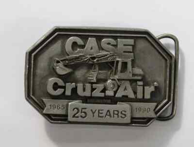 Belt Buckle Case Cruz Air 25 Years JI Case 1990 Sales Guides Inc Mequon WI