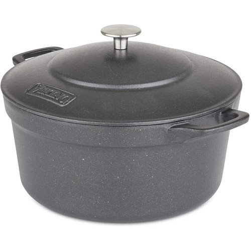 VIKING CAST IRON 7 QT DR DUTCH OVEN STONE GREY