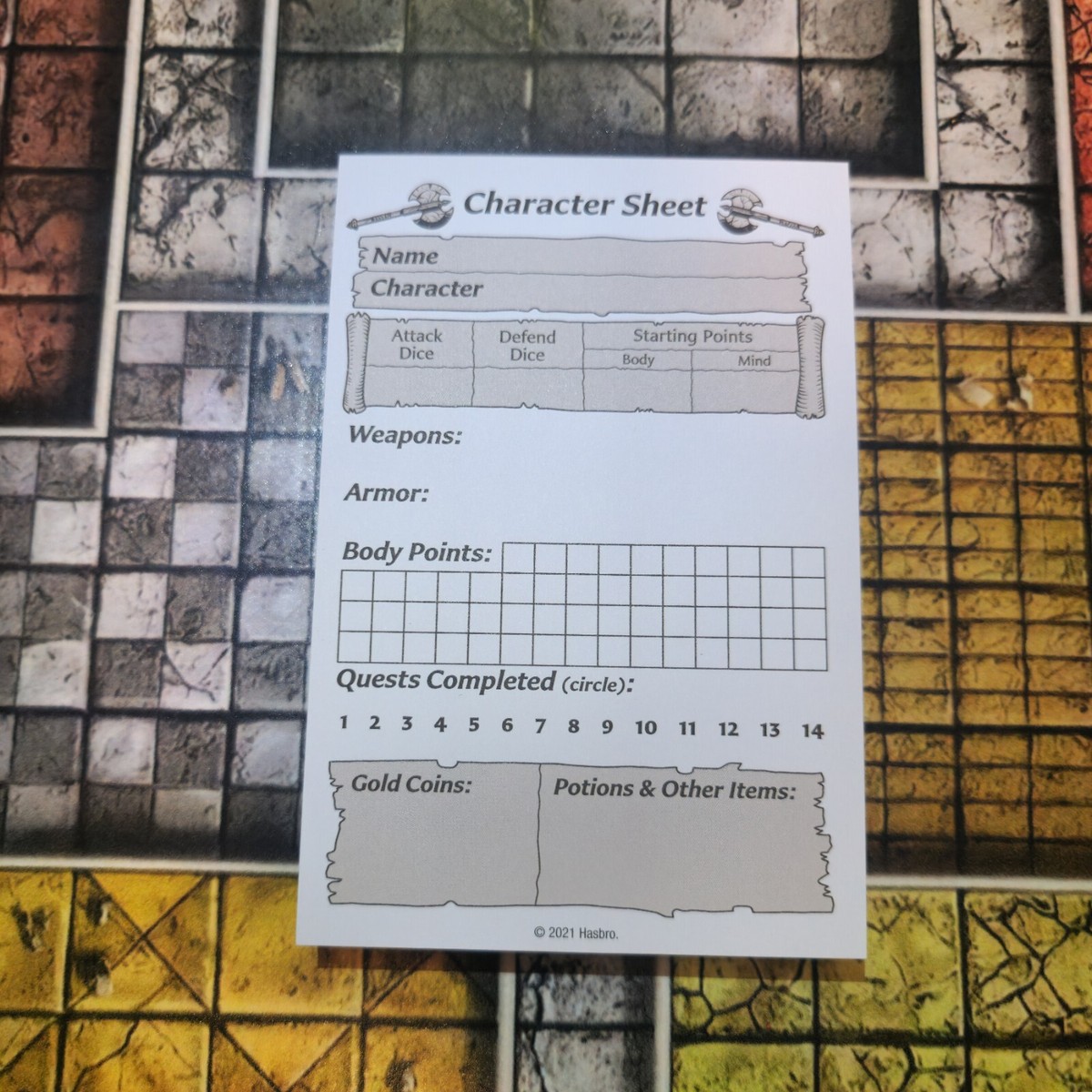 Carte équipement Glaive Pour HeroQuest - Pièce De Rechange Occasion, Pour Compléter Ton Jeu