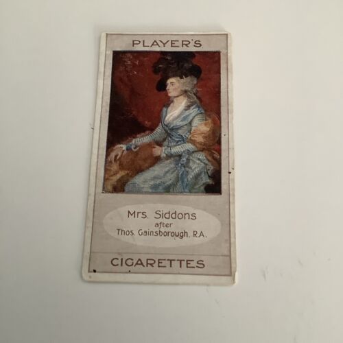 1914 John Player Bygone Beauty Card - Mrs Siddons By Gainsborough I - Foto 1 di 2