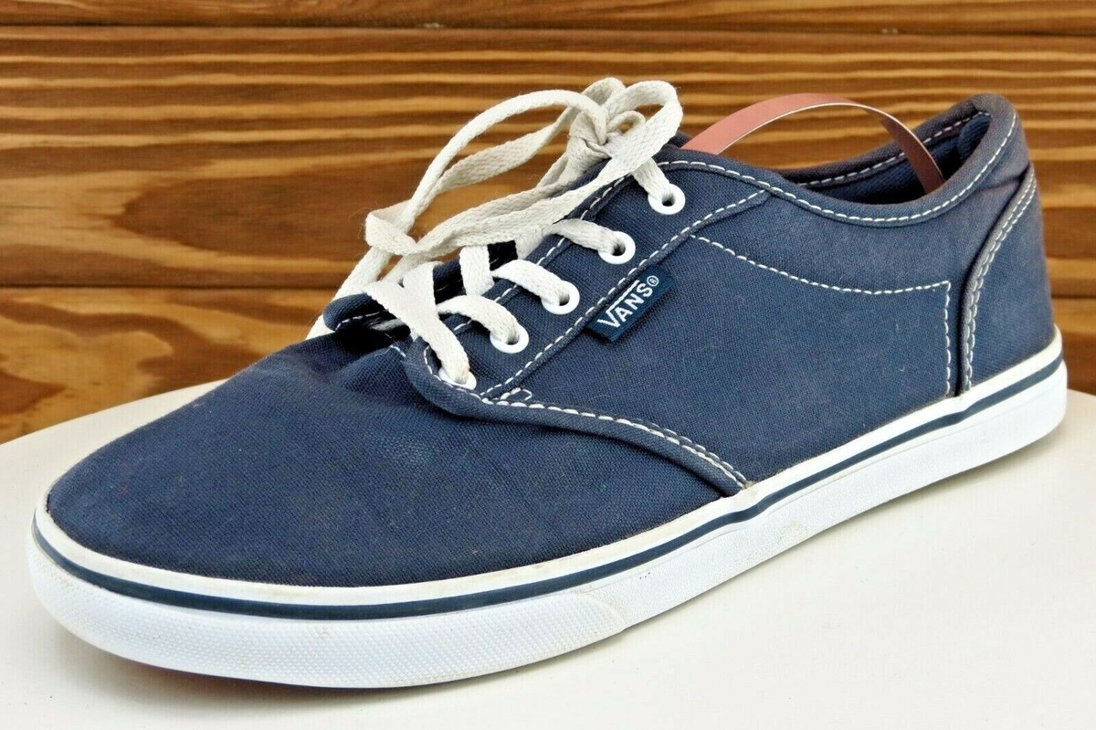VANS Size M Blue Lace Up Fashion Sneakers Fabric Women Shoe