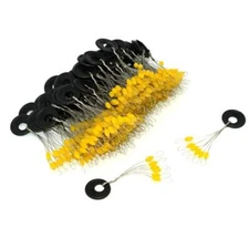 6 in 1 Fishing Bobber StopperSoft Silicone Float Sinker Stops100Pcs Oval Floa...