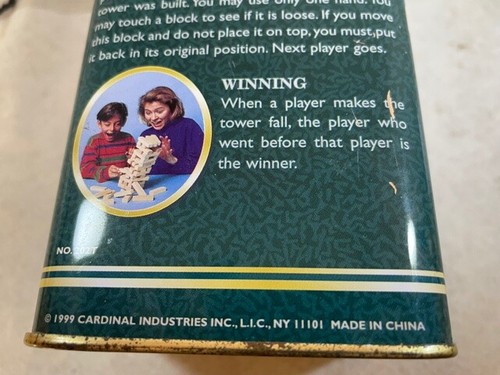 Tumbling Tower Game Woodbridge Collection Cardinal Industries 1999 Vintage - Picture 6 of 6