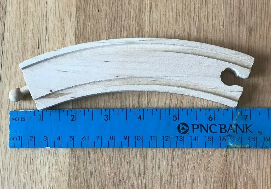 Wooden Toy Train Tracks Curve - Compatible with Thomas, Brio, and More!