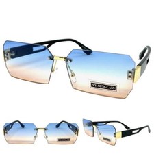 Classy Elegant Sophisticated Contemporary Modern SUN GLASSES Gold  Black Frame