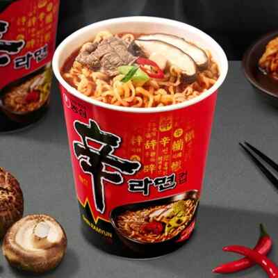 Nongshim Shin Ramyun Spicy Korean Noodle Soup 68g - Authentic, Quick & Delicious