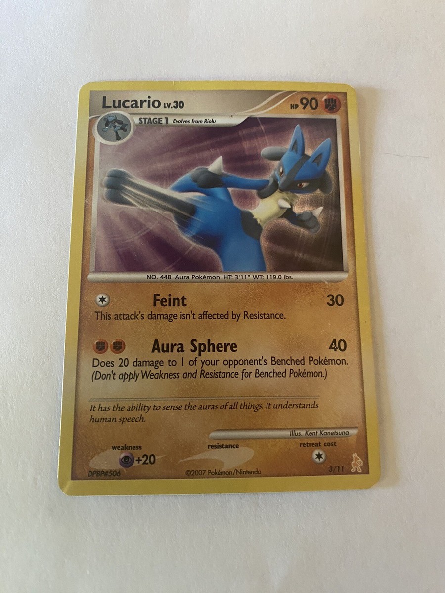 Lucario Lv 30 Holo Rare Pokemon Card mint ungraded LP 2007