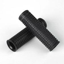 1 Pair Black Texture Pattern Non-Slip Rubber Bike Handle Grips Fits Most Bikes
