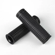 1 Pair Black Texture Pattern Non-Slip Rubber Bike Handle Grips Fits Most Bikes