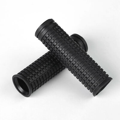 #ad 1 Pair Black Texture Pattern Non Slip Rubber Bike Handle Grips Fits Most Bikes $7.79