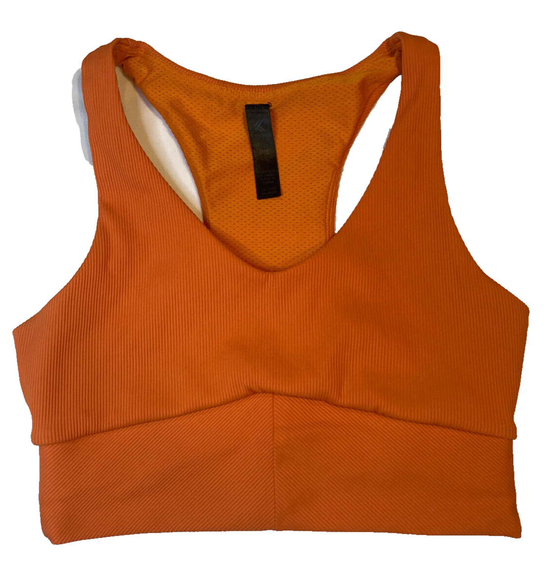 Kyodan Orange Racerback Ribbed Sports Bra Size P/S