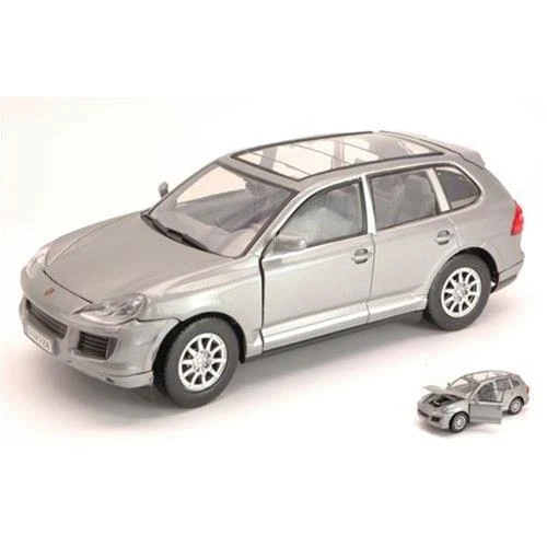1:24 MotorMax Porsche Cayenne 2008 Silver MTM73344GY Modellino - Immagine 2 di 2