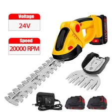Handheld Cordless Grass Shear Shrubbery Trimmer 2IN-1 Hedge Shears/Grass Cutters