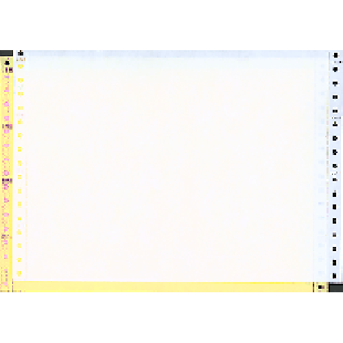9-1/2 x 7 Zoll Endlospapier, Farbe, 3 Teile, Seiten-Perfs - Bild 1 von 3