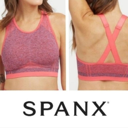 SPANX Women's Sports Bra Space Dye Coral Punch Seamless Sculpt Size S/P - Picture 13 of 13