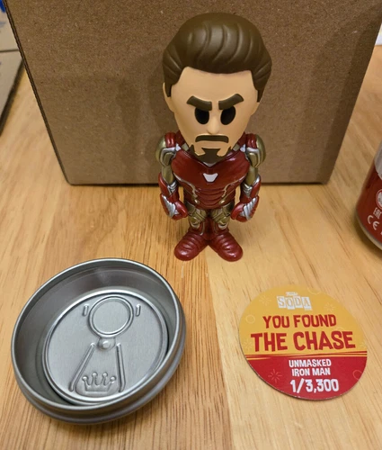 Funko Soda Pop Marvel Iron Man Avengers Endgame Vinyl Figure CHASE Unmasked