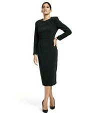 Sergio Hudson x Target Women's Strong Shoulder Midi Dress - Black Size XS