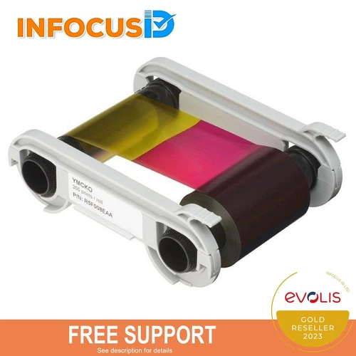 Evolis R5F008EAA Ymcko Encre Couleur Ruban 300 Imprimé pour Primacy & Zenius D