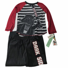 New NWT Children's Kid's Pajamas Flannel Fleece STAR WARS Lego Darth Vader 6/7