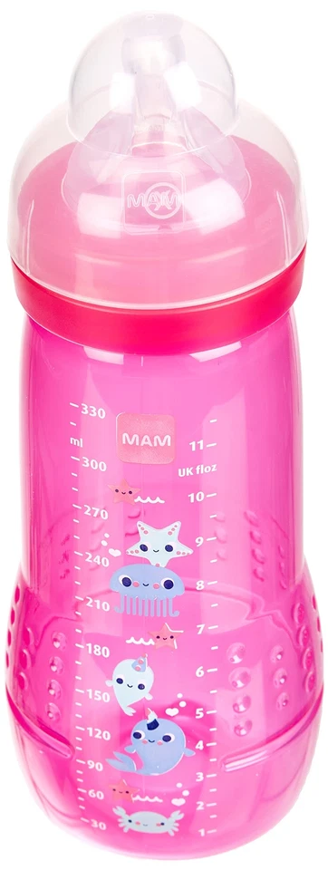 Biberon Deuxième Age Coloré 330 ml à Partir de 6 Mois Tétine Débit X Lot de 2... - Photo 4/4