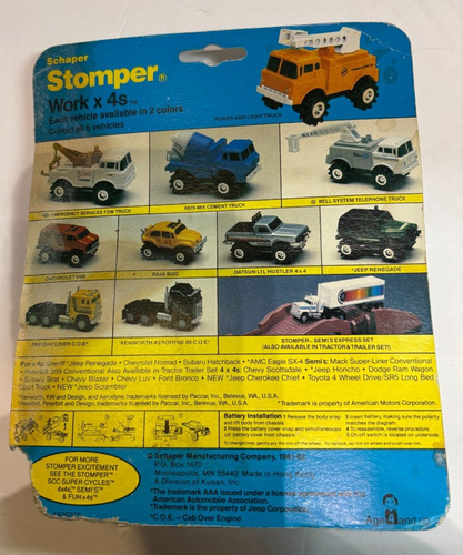 Vintage Schaper Stomper Work X 4's Klingelanlage Telefon LKW schlechte Verpackung - Bild 4 von 4
