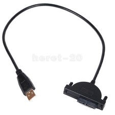USB to Sata DVD Burner CD Rom Adapter Converter Cable For Laptop Optical drive