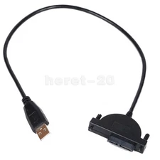 USB to Sata DVD Burner CD Rom Adapter Converter Cable For Laptop Optical drive