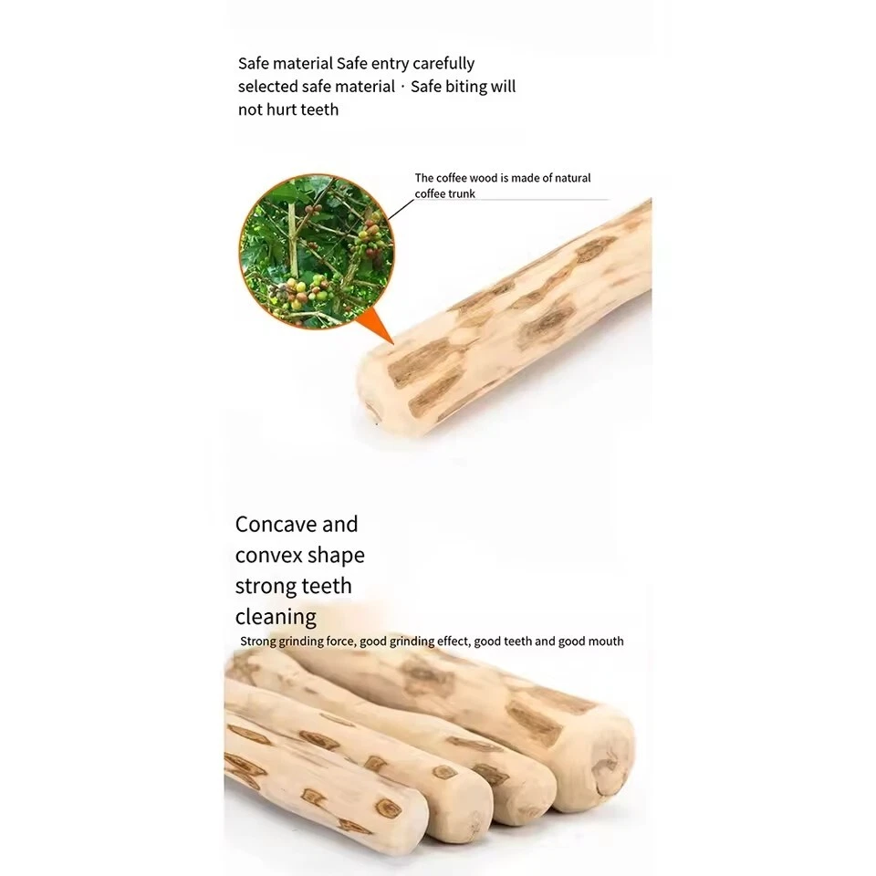 FZCSPEED Coffee Wood Dog Chew Stick - Natural, Safe & Durable for Teeth & Stress — 第 4/4 张图片