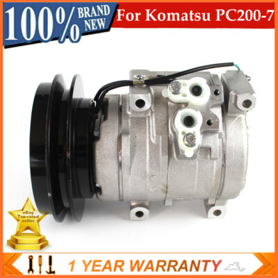 24V A/C Compressor 20Y-979-6121 10S15C For Komatsu PC200-7 PC200-8 PC300-8 PC400