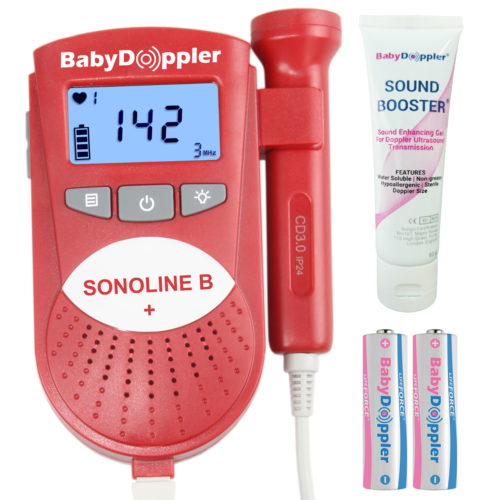 Doppler fœtal résistant à l'eau Sonoline B britannique, moniteur cardiaque bébé, rétroéclairage LCD, GeL - Photo 1/8