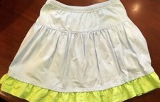 Hanna Andersson Vintage Girl's EUC 120 Size 6 7 Blue/green ruffle skort